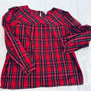 J. Crew Red and Blue Plaid Shirt